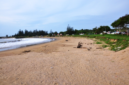 Jerudong beach after the cleaning campaign